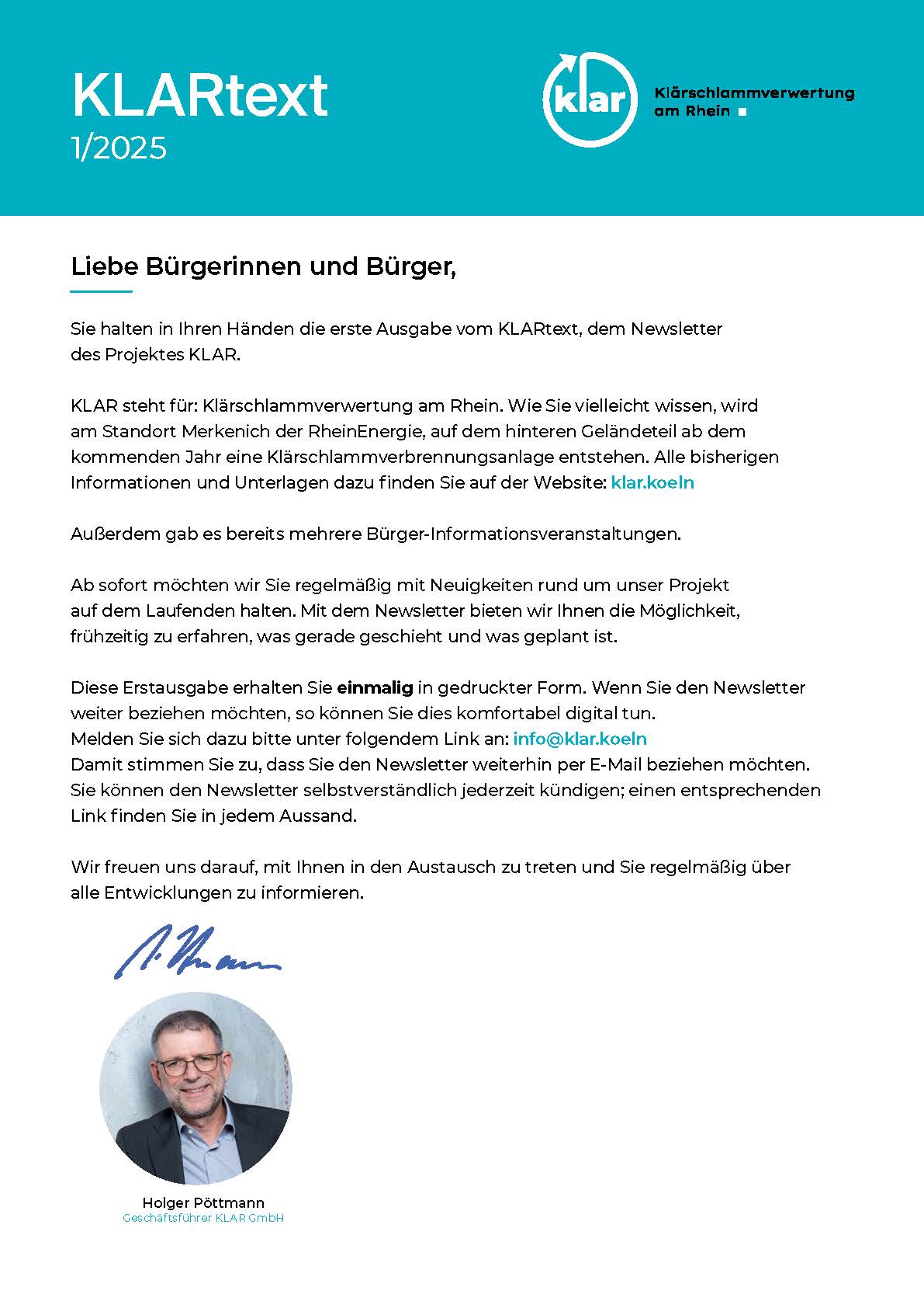 KLARtext Newsletter